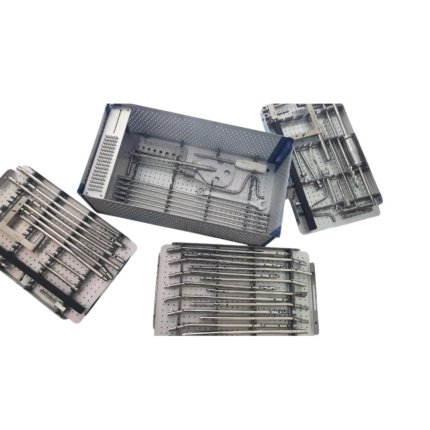 Tibia & Femur Nail Instrument Set with 50 Nails, 100 Screws & Aluminum Box – 189 Pcs (Stainless Steel)