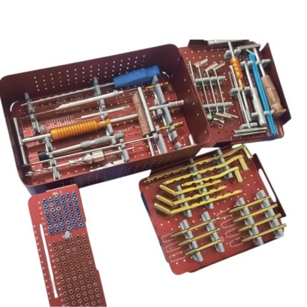 DHS/DCS Instrument Set with Box – Includes DHS, DCS, 6.5mm Cancellous, 5mm Locking & Leg Screws