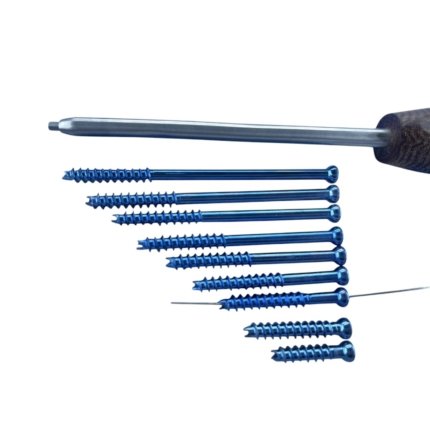 6.5mm Cannulated Cancellous Screws (32mm Thread, Length 110mm) – Titanium