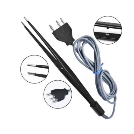 Monopolar Hand Switch Forceps – 21 cm with Fixed Cable, Reusable Electrosurgery Instrument