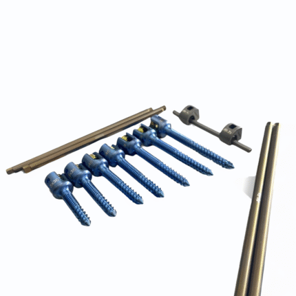 Pedicle 4.5 mm Double-Thread Monoaxial Screw Spine System with Rod & Clamp – 21 pcs