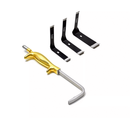 Breast Retractor With Fiber Optic Light Guide + 3 Changeable Blades – Breast Surgery