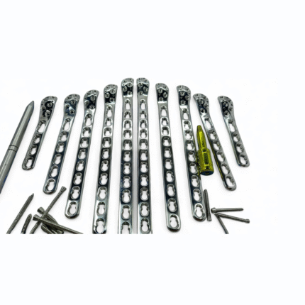 Locking Distal Fibula Plates (4, 6, 8, 10 & 12 Holes, Left & Right) with LCP Screws – 127 pcs, SS 316L