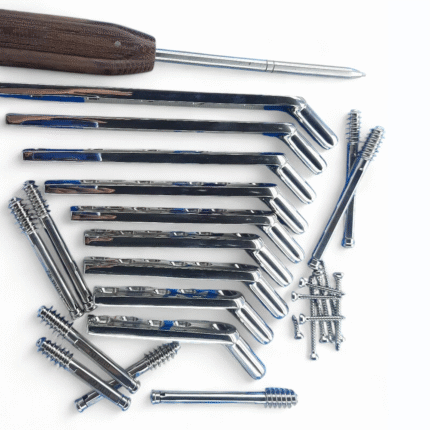 Non-Locked DHS 135° Plate – 4 & 5 Holes with 12.5 mm DHS and 4.5 mm Cortex Screws – 33 pcs SS 316L