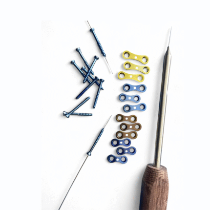 Eight-Plate with 4 mm Cannulated Cancellous Screws (40 pcs) – Titanium Grade 5