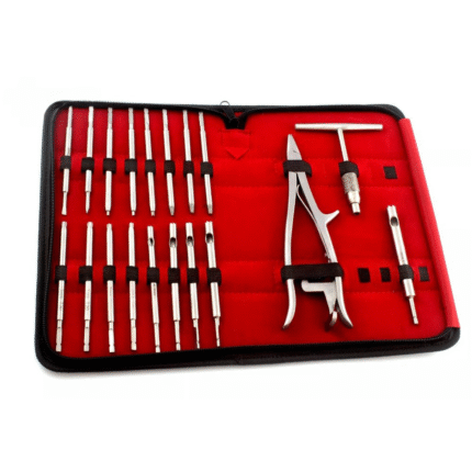 Broken Screw Removal Instrument – 19 PCs Set With Case, Orthopedics