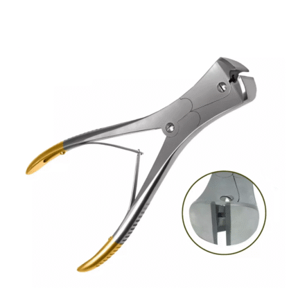 TC Cannulated Pin and Wire Cutter – 9" Gold-End Orthopedic Instrument