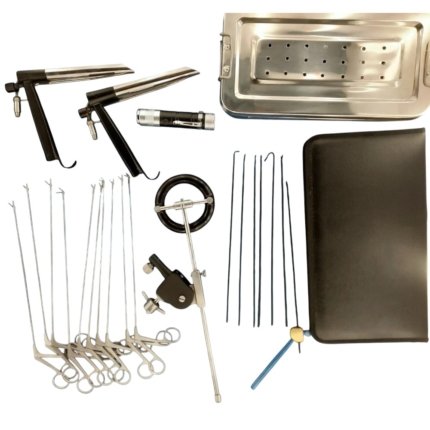 Pedestal Laryngoscope Set for Micro Laryngeal Surgery – ENT Instruments with Endoscope