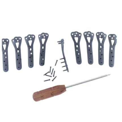 Surgical Basic Locking Ortho Plates R/L – Length 100mm with Locking Screws (91-Piece Set)