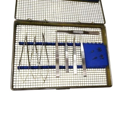 Hand Surgery Basic Set of Microsurgical Instruments – With Wire Mesh Tray