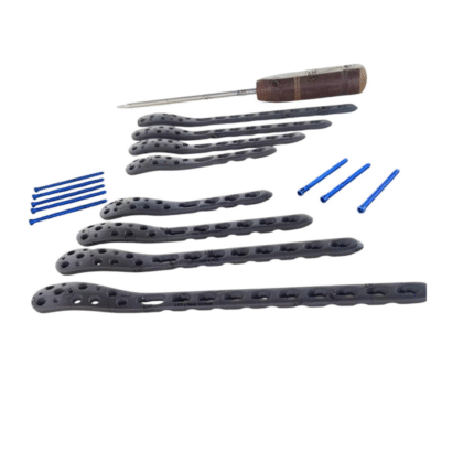 LCP DCS 95° Plate 6-11 Holes with Lag Screw 75-100mm & Locking Screw – 77 Pieces Set