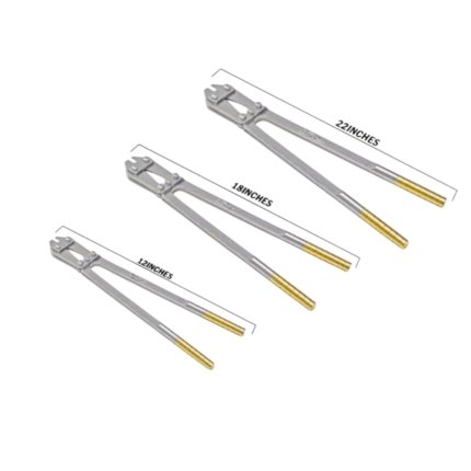 T.C. Wire, Pin, & Rod Cutter – Orthopedic Cutter Set (3 pcs)