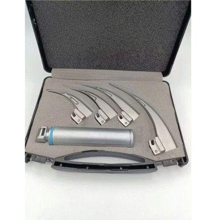 Mac Conventional Laryngoscope LED Set – 4 Blades (1,2,3,4) with Medium Handle