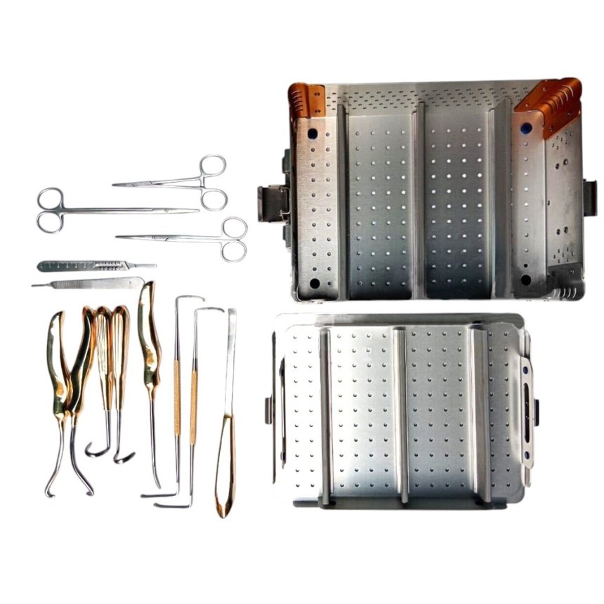 Rhinoplastic Instruments Rhinoplasty Instruments Set – 13 Pcs Plastic Nasal Surgery Reusable Kit ...