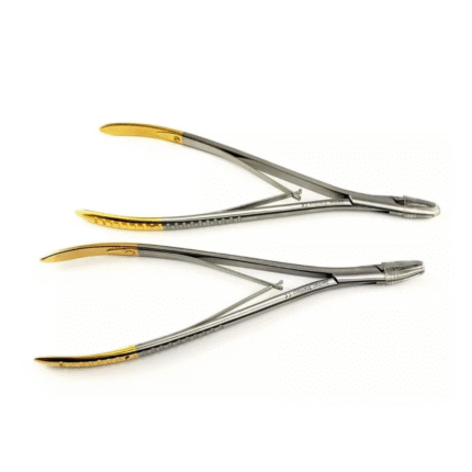 Lempert Bone Rongeur – 8" Straight & Curved, German Stainless Steel with Gold Handles