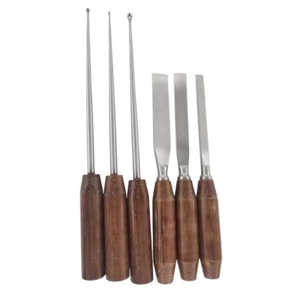 Bone Chisel & Curette Fiber Handle Set – 6 PCS