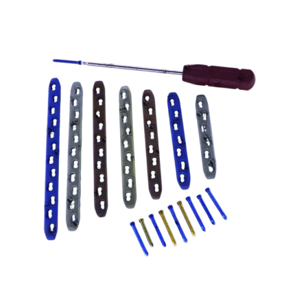 Safety Locking 4.5/5.0mm Broad Plates (6–12 Holes) with 5.0mm LCP Screws – 77 Pcs