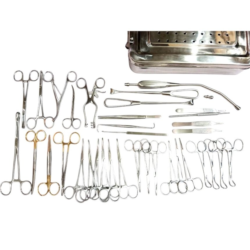 Basic Operative Set T/C Basic Laparotomy Set – 104 PCS Surgical Abdominal Instruments ...