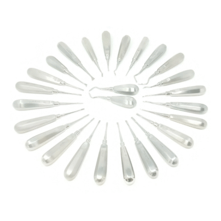 Assorted Dental Root Elevators Set – 24 Pcs + 2 Free Pediatric Elevators