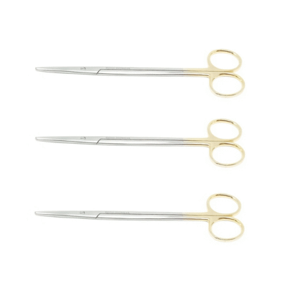 TC Metzenbaum Scissors – 5.5" Straight with Gold Handle (3 Pcs)