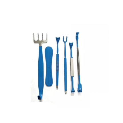 Surgical Insulated Retractor Set – 6 Pcs, Blue Color