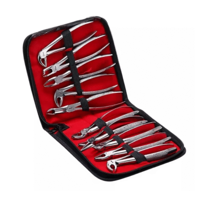 Basic Tooth Extracting Forceps Kit – 10 Pcs Dental Extraction Pliers