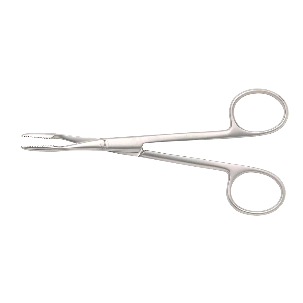 processed_resized_French Pattern Dressing Forceps Serrated Jaws 125mm General Surgery Forceps