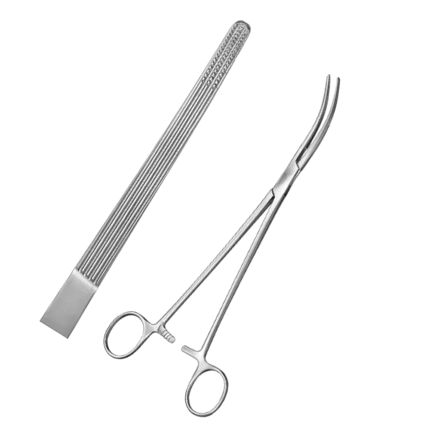 Kieback Hysterectomy Forceps Longitudinal Serrated 23.4cm General Surgery Instruments