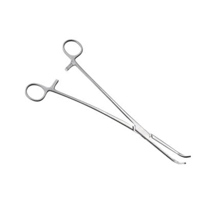 Reinhoff Swan Neck Clamp Serrated Curved 26.0cm General Surgery Instruments