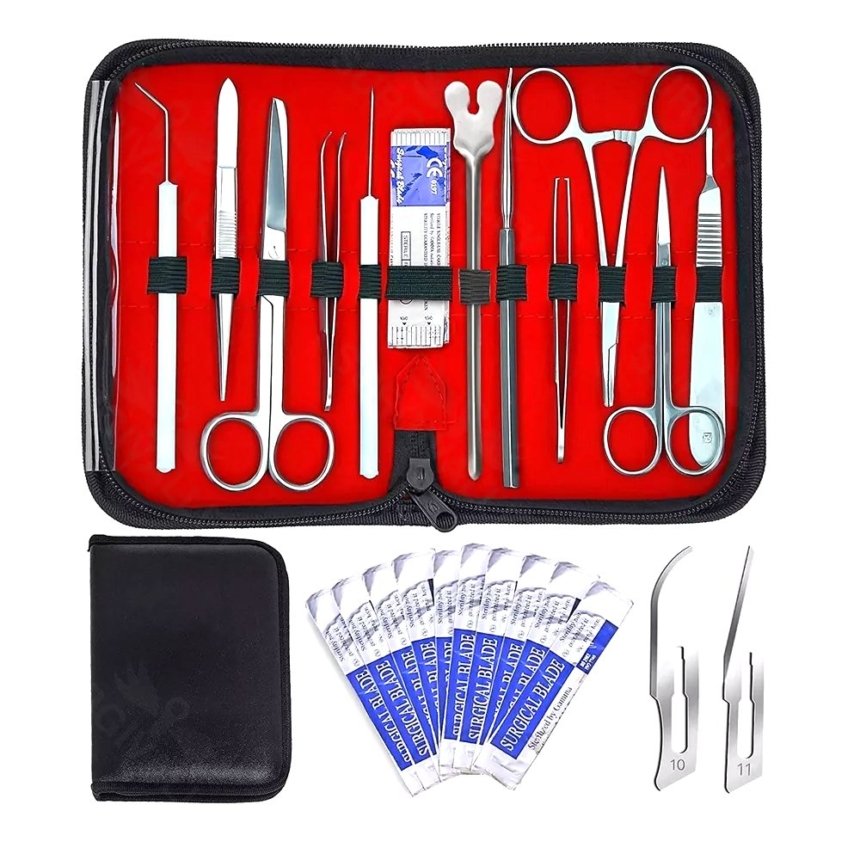 Advanced General Surgery Set Dissection Kit with Reusable Silicone Pad ...