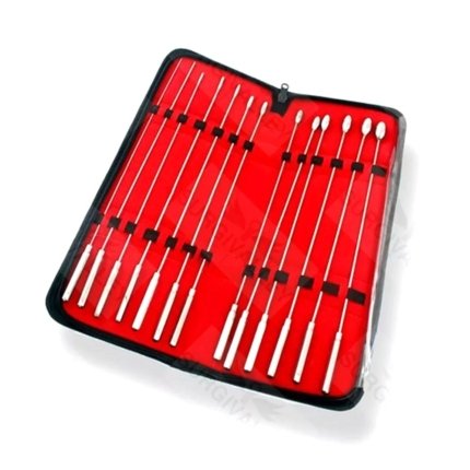 Bakes Rosebud Uterine Sound Instrument Set – 13 Pieces