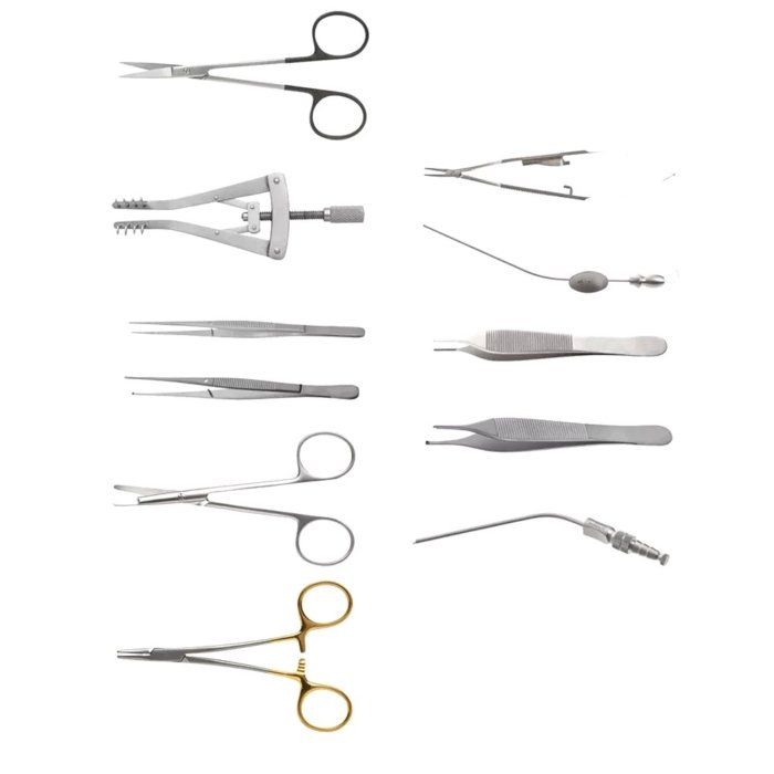 Basic Plastic Surgery Instrument Set – Stainless Steel Collection ...