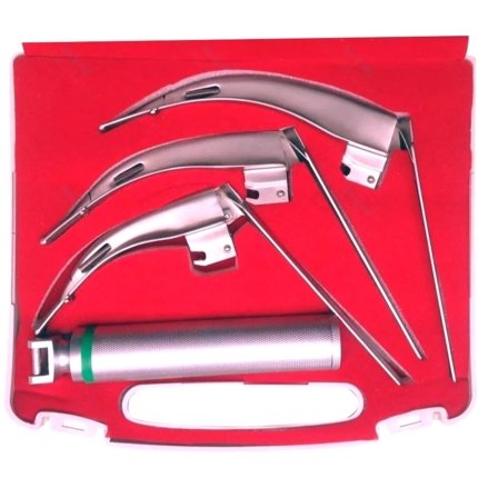 McCoy Flexi Tip Fiberoptic LED Laryngoscope Set – Blade #2, #3, #4 with Medium Handle