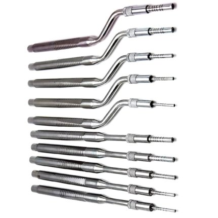 Sinus Lift Osteotome Kit – Concave Tip Dental Implant Surgical Set (10 Pieces)